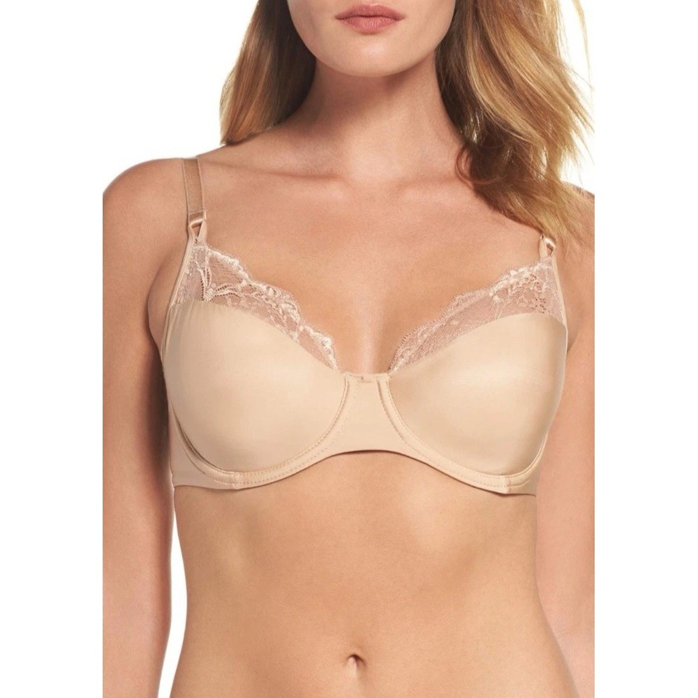 NWT Wacoal Lace Impression Unline Underwire Bra Sz 36DDD Nude 855257